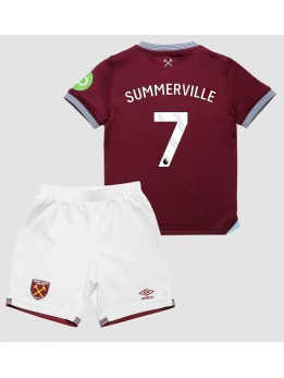 West Ham United Crysencio Summerville #7 Replika Hemmakläder Barn 2025-26 Kortärmad (+ byxor)